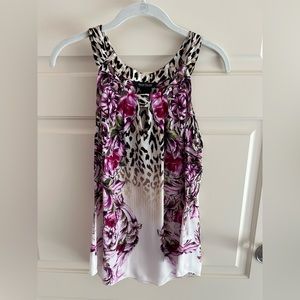 White House | Black Market Cheetah & Floral Print Tank